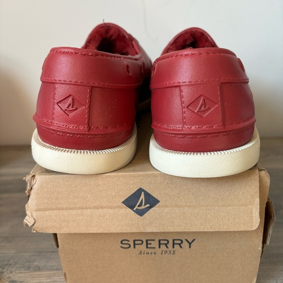 Sperry float fur boat shoes in rhubarb Size 8 New in Box - Picture 5 of 12